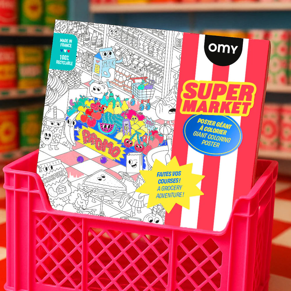 Poster Géant à colorier Super Market - OMY