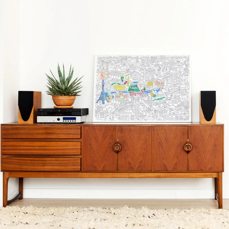 Coloriage géant Paris par OMY