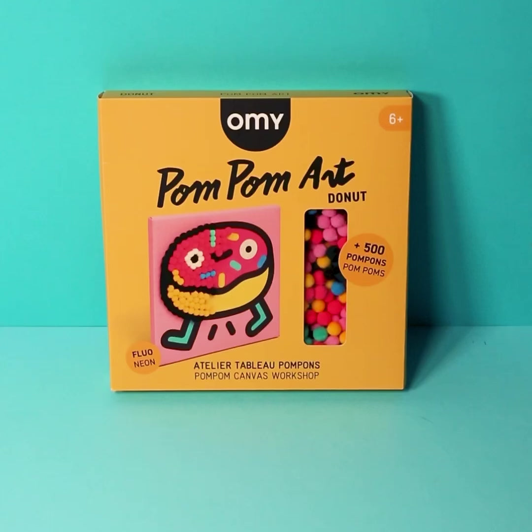 Tableau DIY Donut - 500 pompons colorés OMY 
