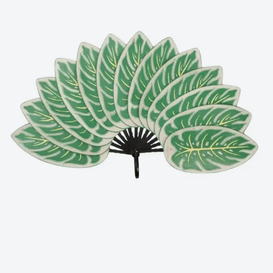 Éventail en Cuir Monstera de chez Pubumésu
