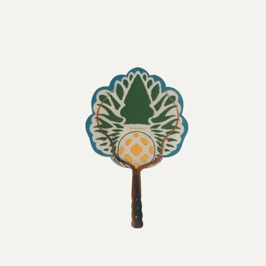 Petit Éventail en Cuir Ananas de chez Pubumésu