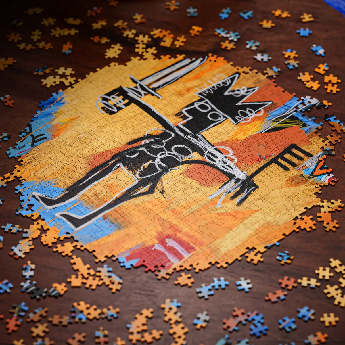Puzzle Basquiat Untitled sur une table