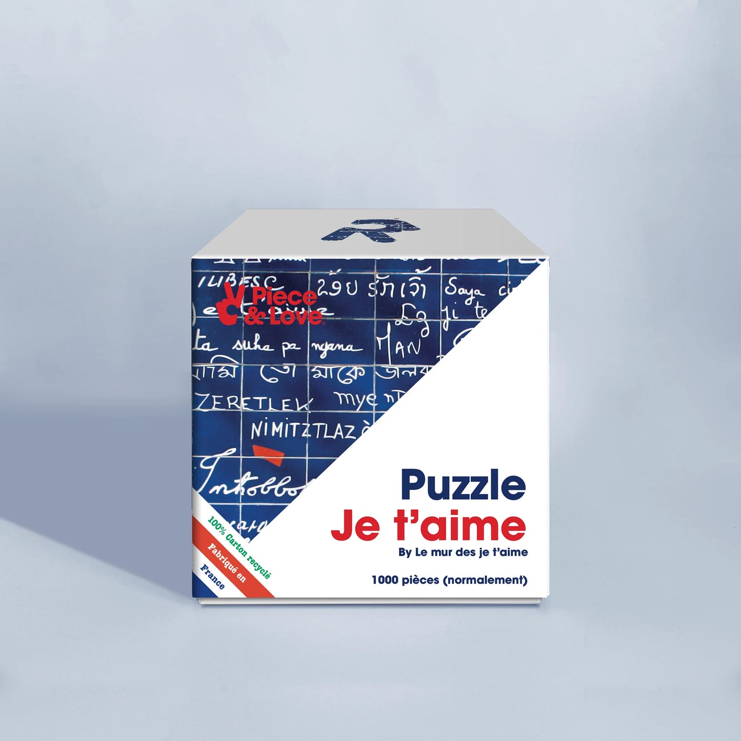 Boîte du puzzle Je t'aime Piece and Love Mur des Je t'aime Paris 1000 pièces