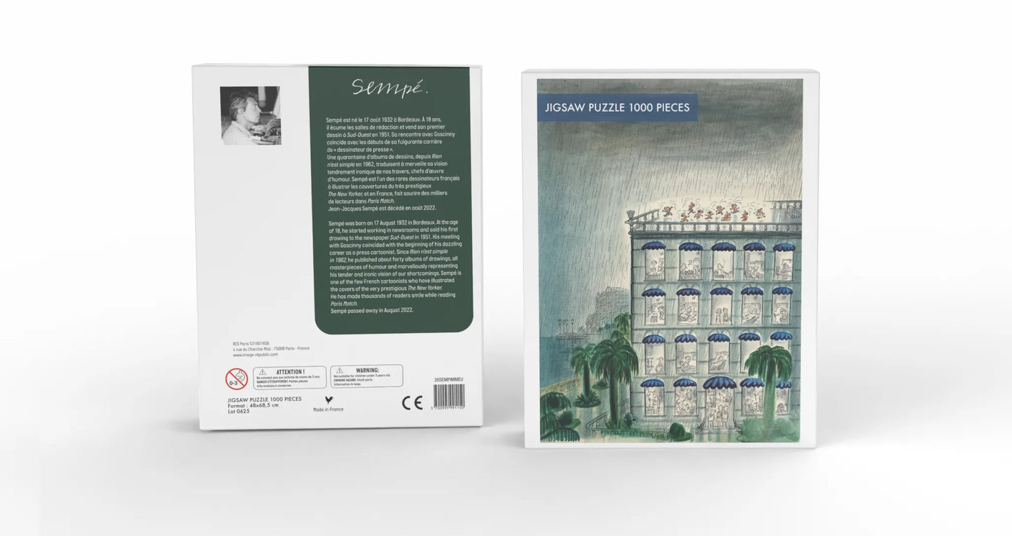 Puzzle Sempé Immeuble pluie,- Boîte - 1000 pièces - Image Republic -