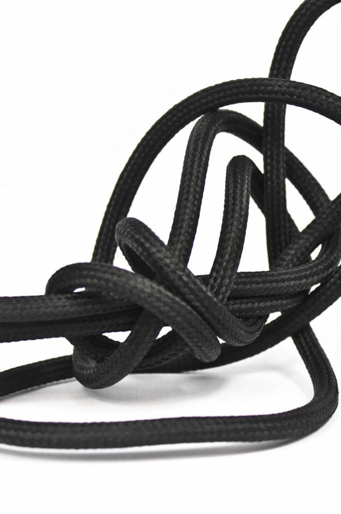 Noir Raven - Suspension Bolt en aluminium cable en tissu noir 3m - NUD