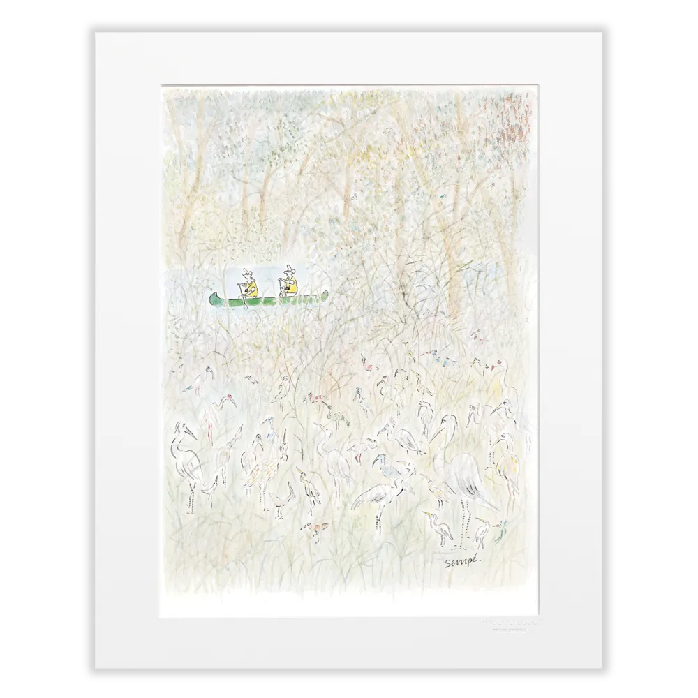 Affiche Sempé le Canoé 40x50