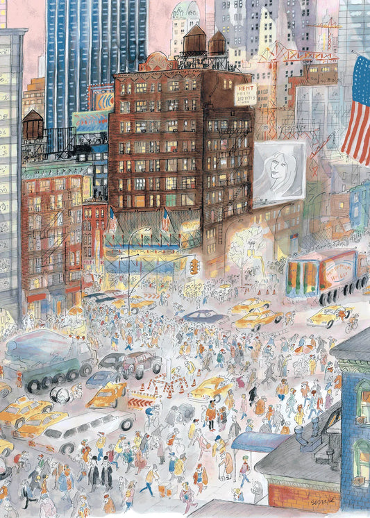 Affiche Sempé New York dessin