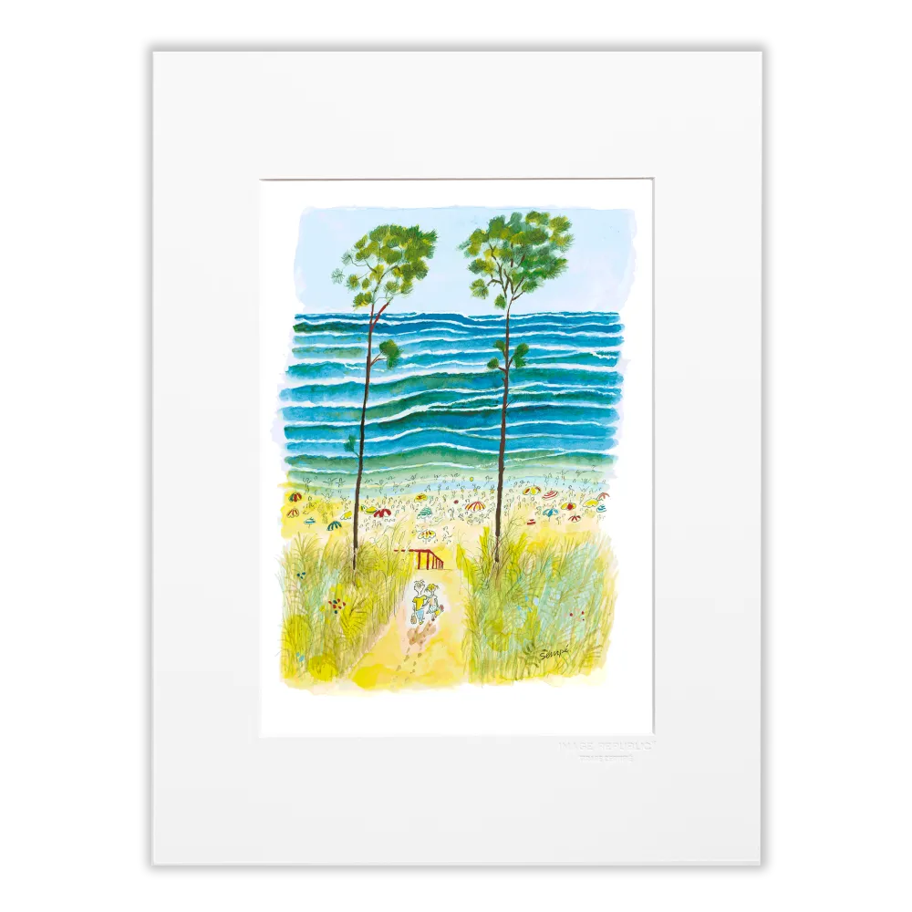 Affiche Sempé Océan Couple 30x40