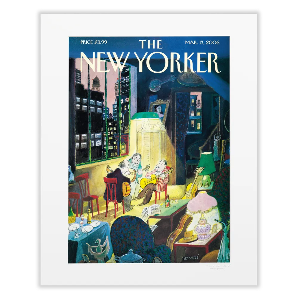 Affiche New Yorker Sempé Three Amigos 40x50