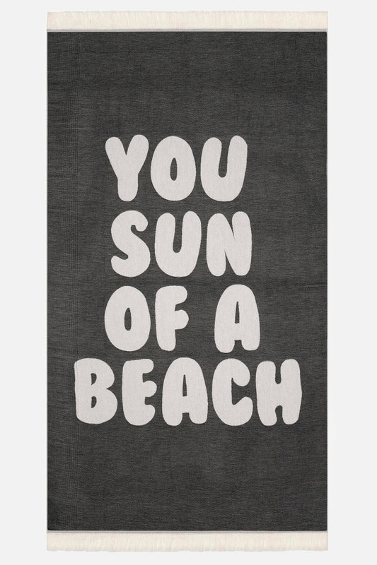 Serviette de plage You Sun of a Beach Noir - Sun of a Beach