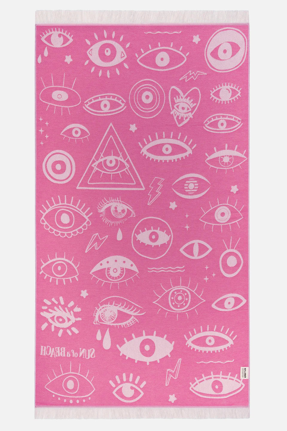 Serviette de plage Electric Eyes Rose - Sun of a Beach