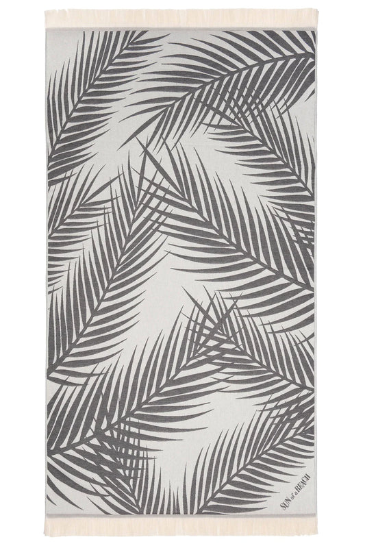 Serviette de plage Palm Springs Grise - Sun of a Beach