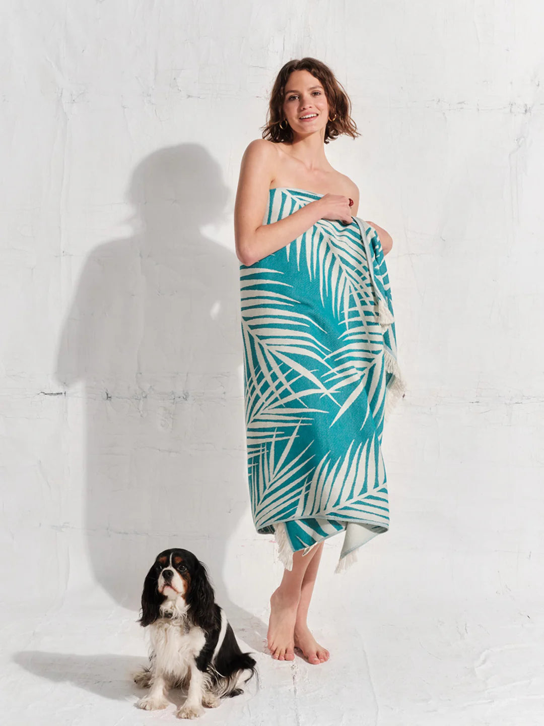 Serviette de plage Palm Springs Bleu - Sun of a Beach
