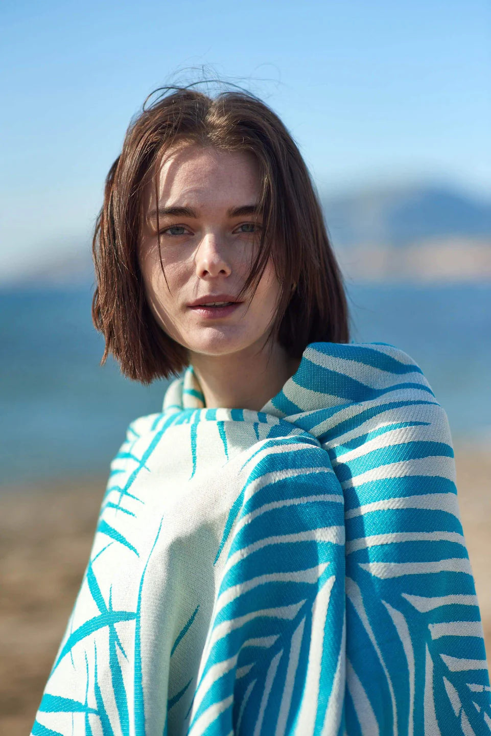 Serviette de plage Palm Springs Bleu - Sun of a Beach