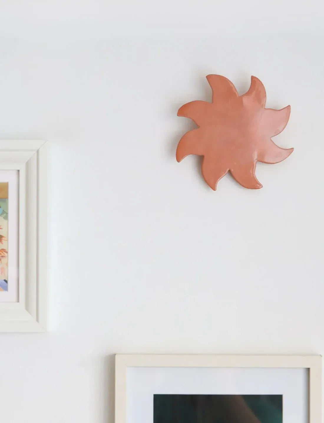 Soleil décoratif mural Terre Cuite Émaillée