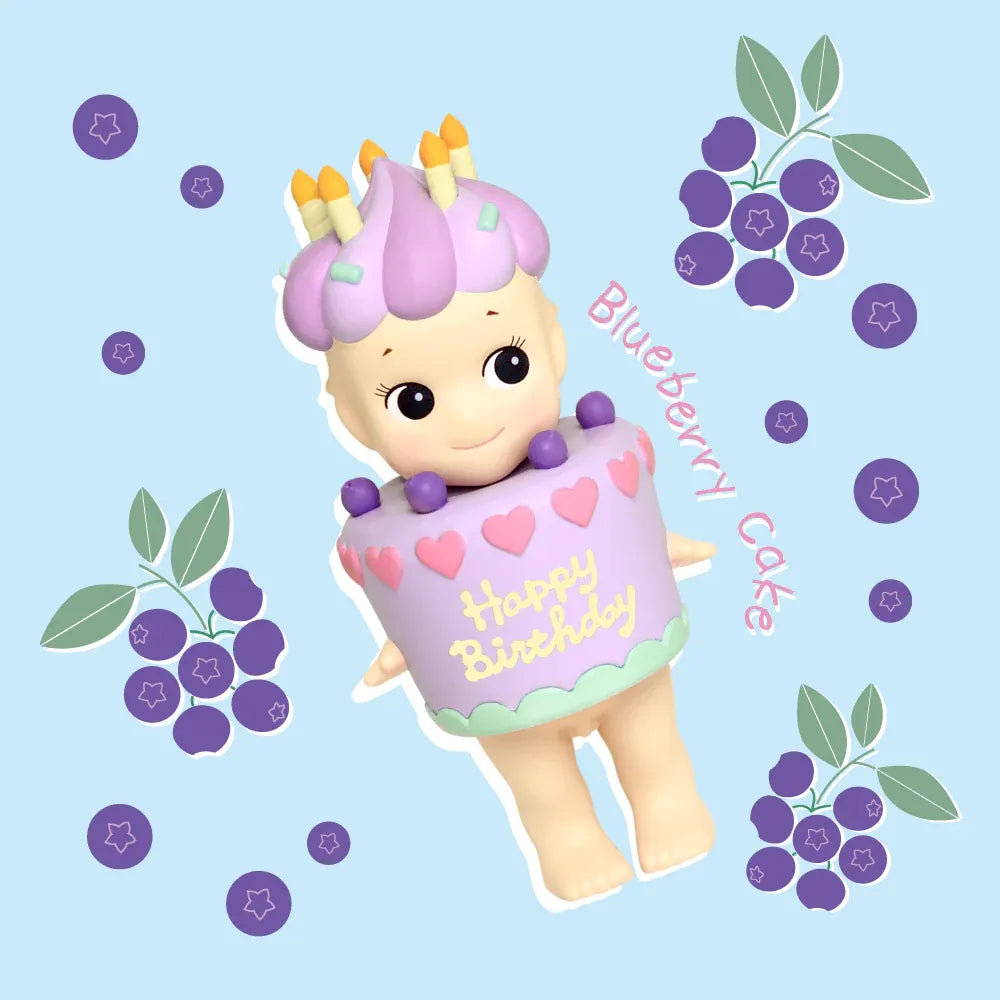Sonny Angel Happy Birthday - Gâteau à la myrtille