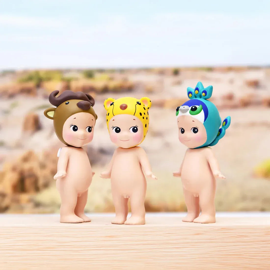 Sonny Angel Animal, buffle, leopard, paon