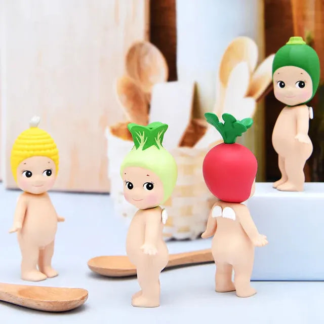 Figurines Sonny Angel Légumes, maïs, radis, courgette et fenouil