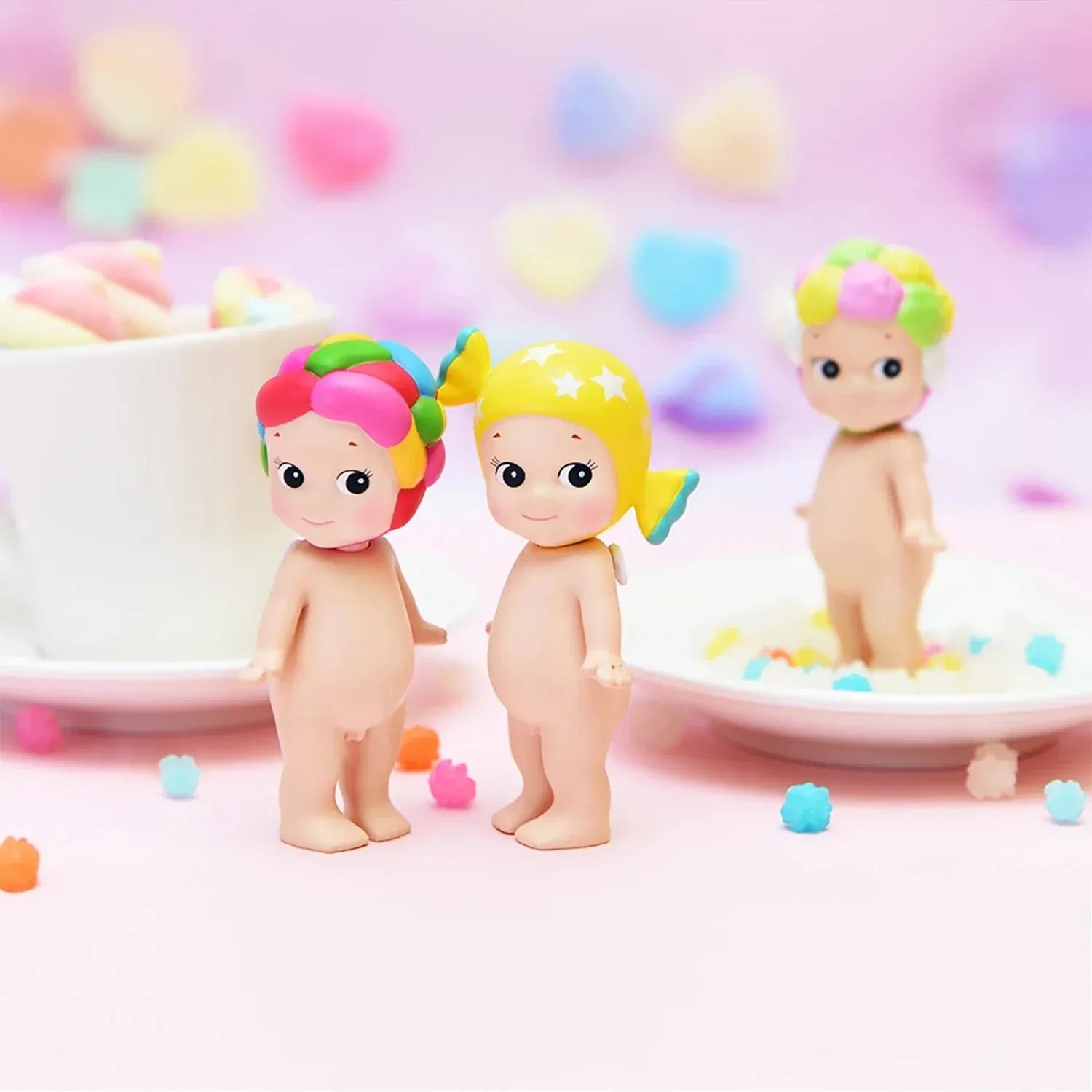 Sonny Angel Sweets, figurines avec des bonbons sur la tête