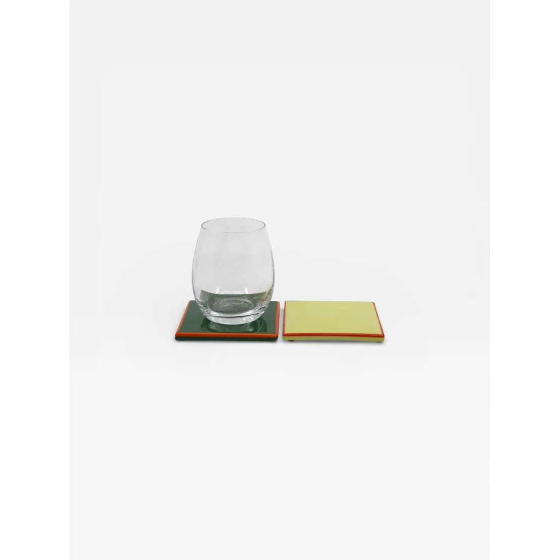 Sous-verre en céramique avec verre design graphique - Table Machine