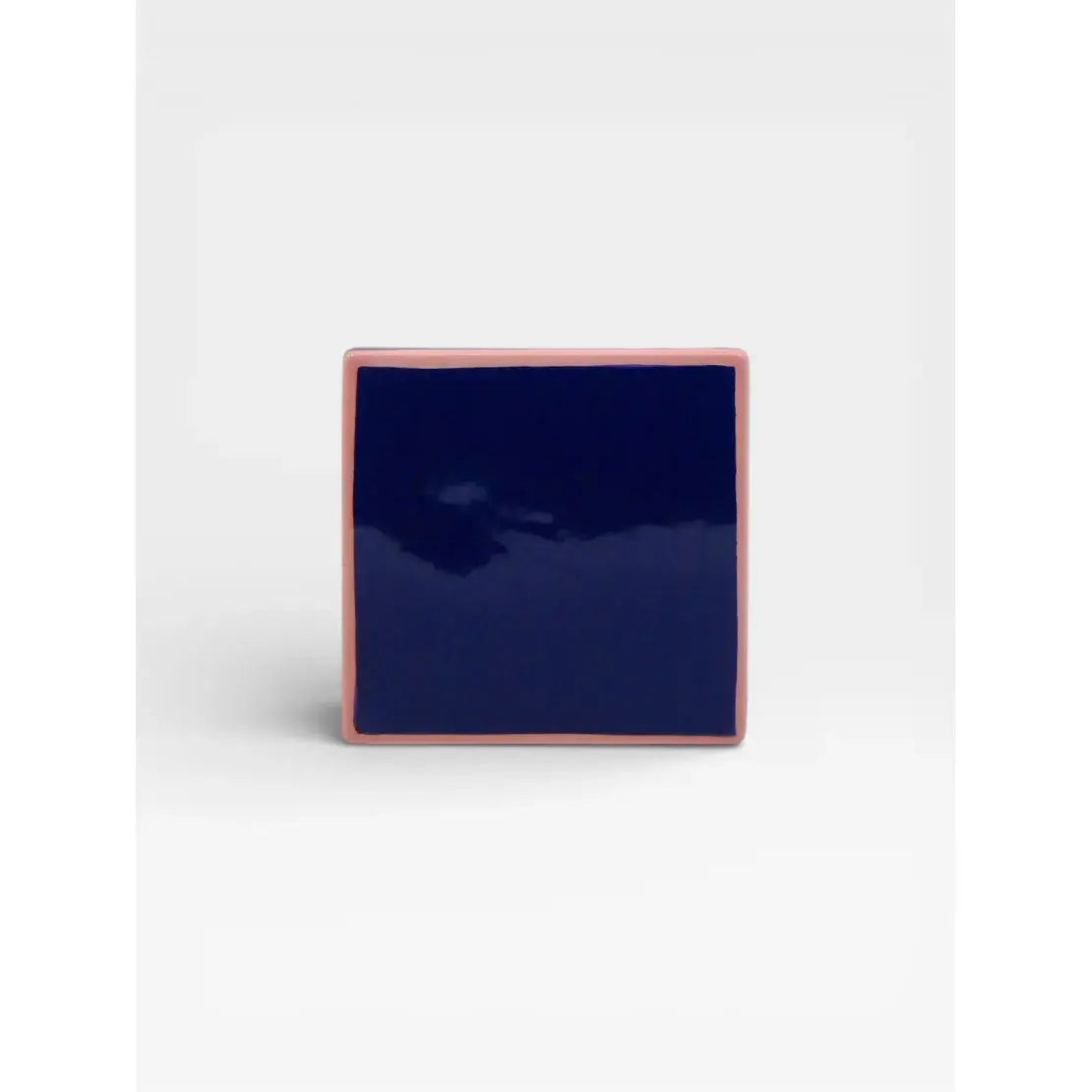 Sous-verres en céramique design graphique collection Tile bleu et rose