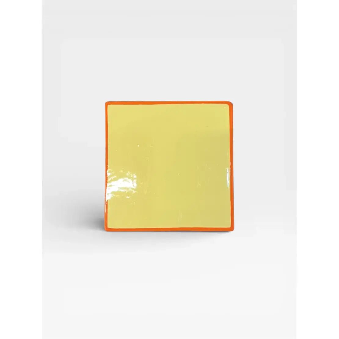 Sous verre en céramique Jaune et Orange design graphique collection Tile