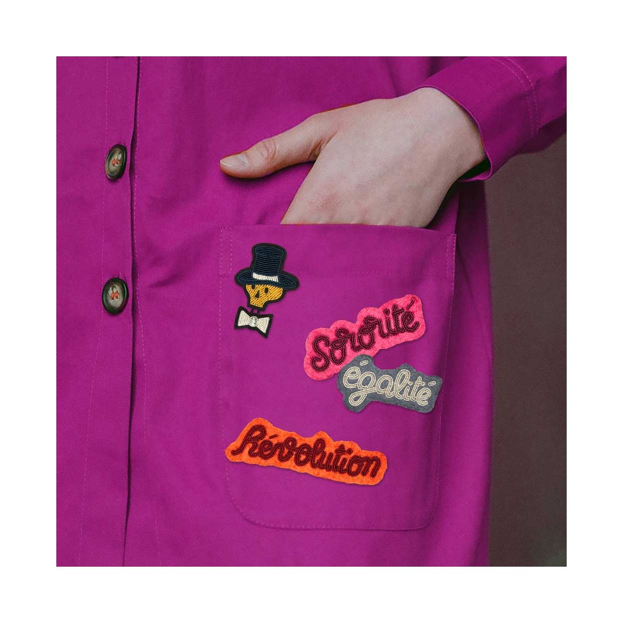 Squelette Dandy - Broche Brodés Main - Macon&Lesquoy