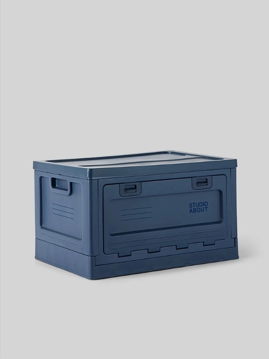 Boite bleu foncé taille large Studio About vue de côté