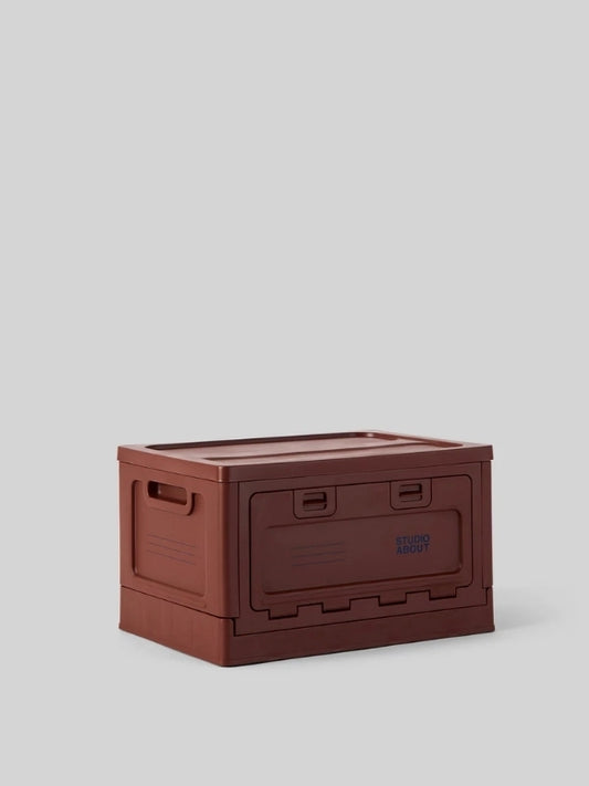 Boite bordeaux taille medium Studio About vue de côté