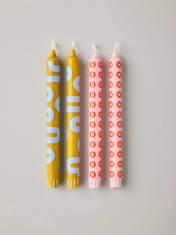 Double duo de bougies ocre et rose Studio About