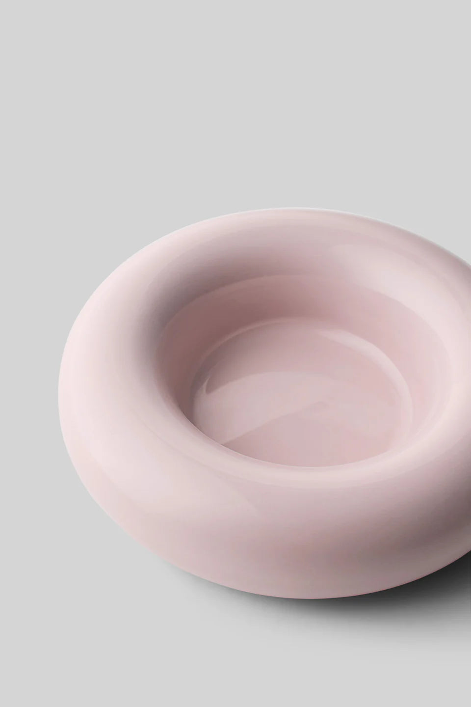 Bougeoir Bob large rose en vue isométrique