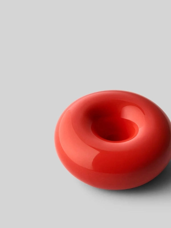 Petit bougeoir BOB rouge Studio About vue oblique