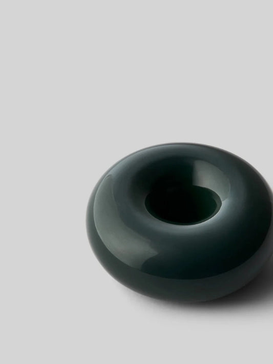 Petit bougeoir BOB vert foncé Studio About vue oblique