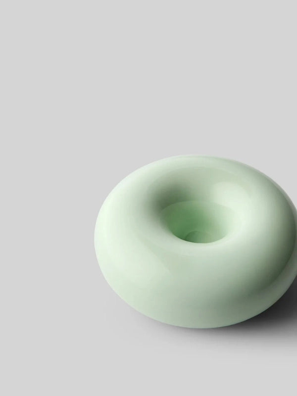 Petit bougeoir BOB vert menthe Studio About vue oblique