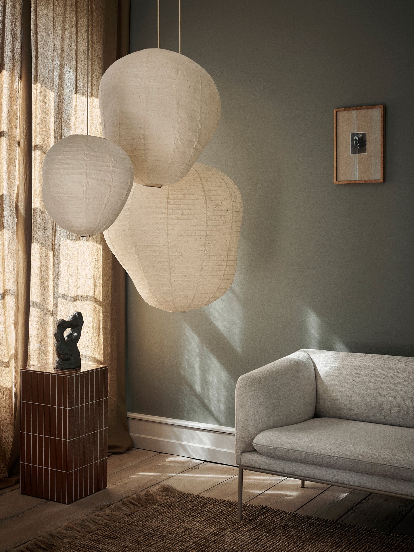 Suspensions Kurbis en papier Washi - Ferm Living