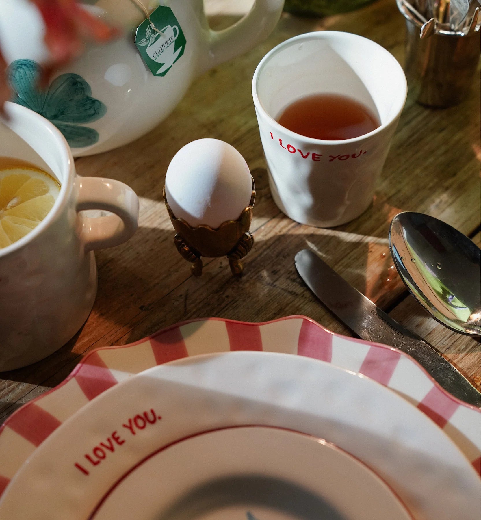 I Love You - Tasse à café en céramique avec typo manuscrite - anna+nina
