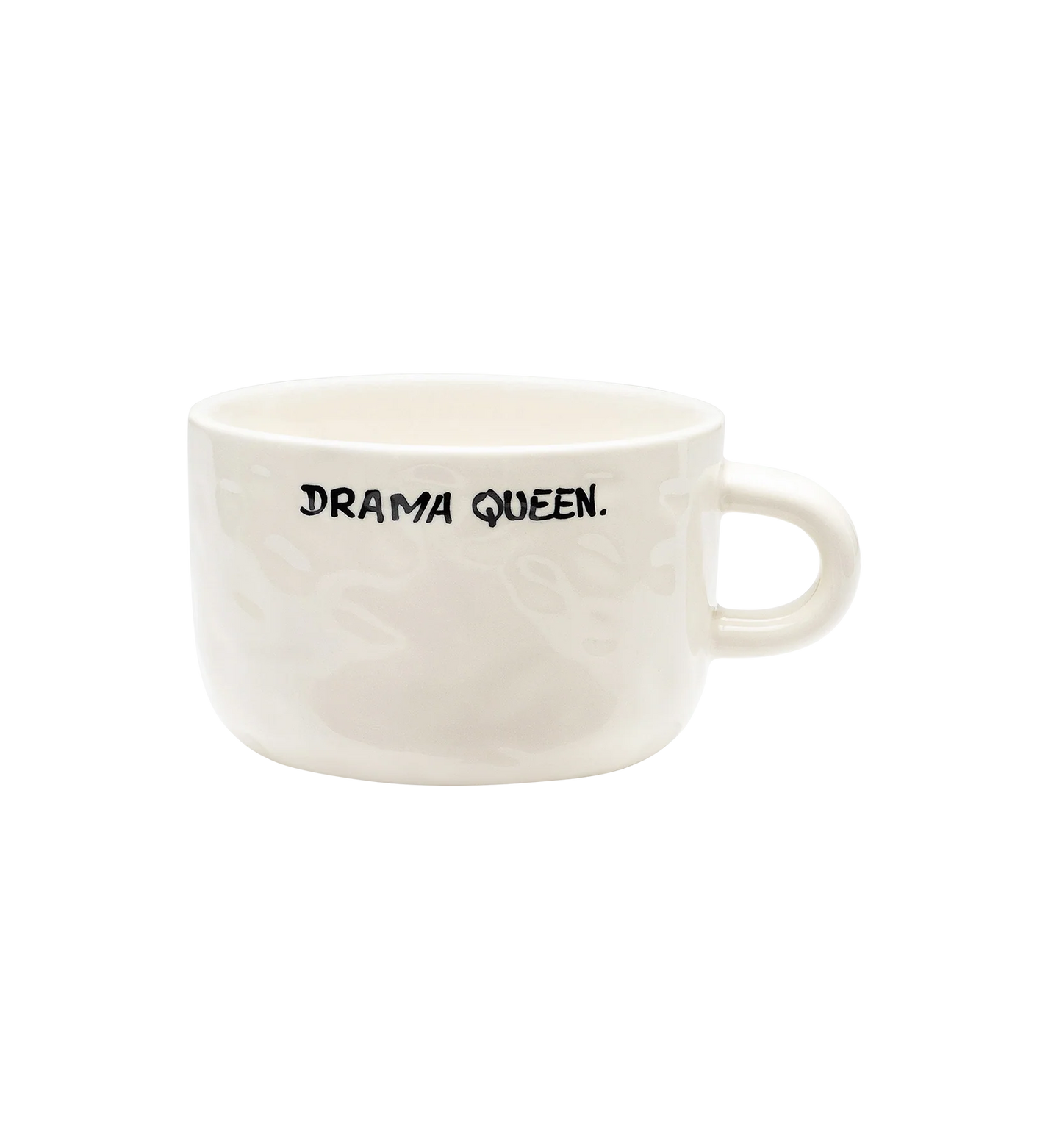 Drama Queen - Tasse à cappuccino en céramique avec typo manuscrite - anna+nina