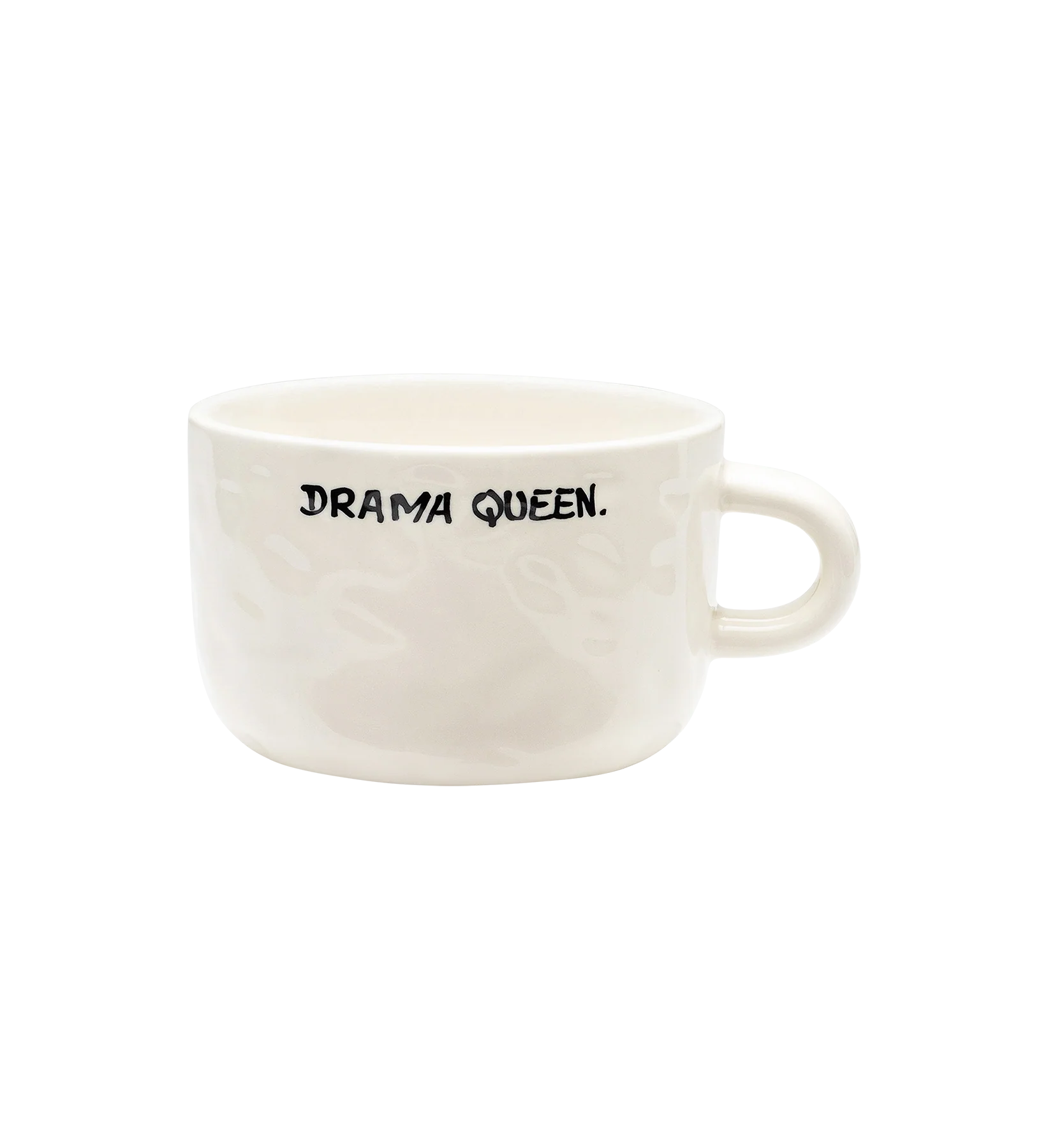 Drama Queen - Tasse à cappuccino en céramique avec typo manuscrite - anna+nina