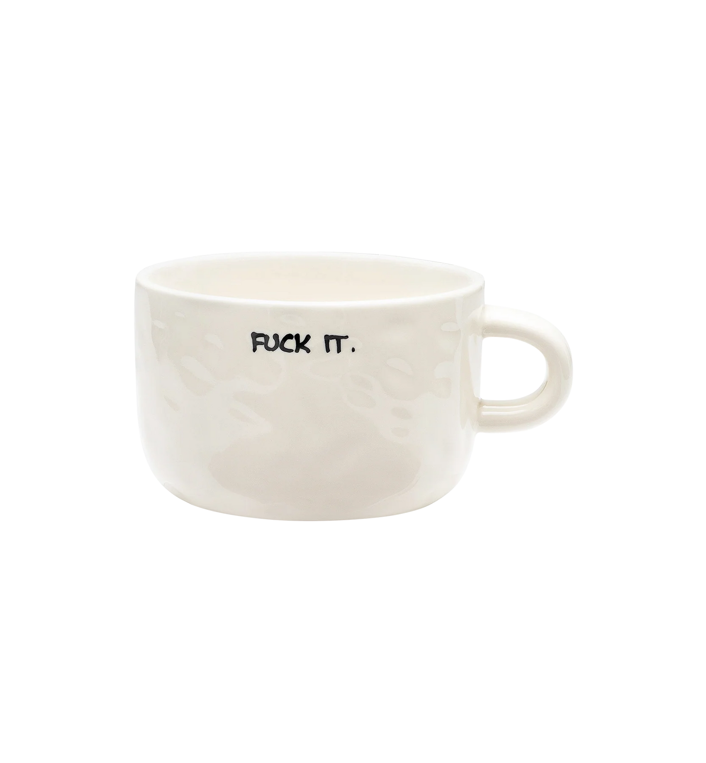 Fuck It - Tasse à cappuccino en céramique avec typo manuscrite - anna+nina