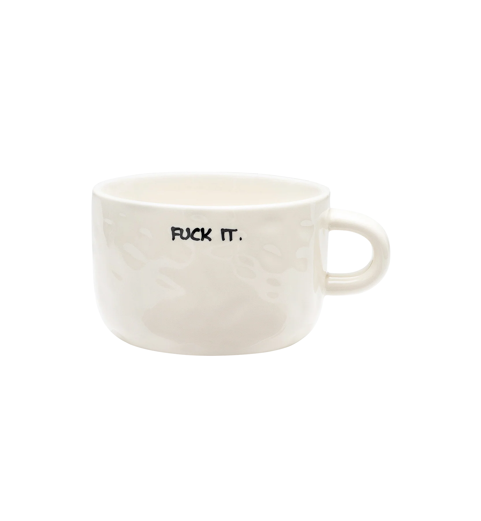 Fuck It - Tasse à cappuccino en céramique avec typo manuscrite - anna+nina