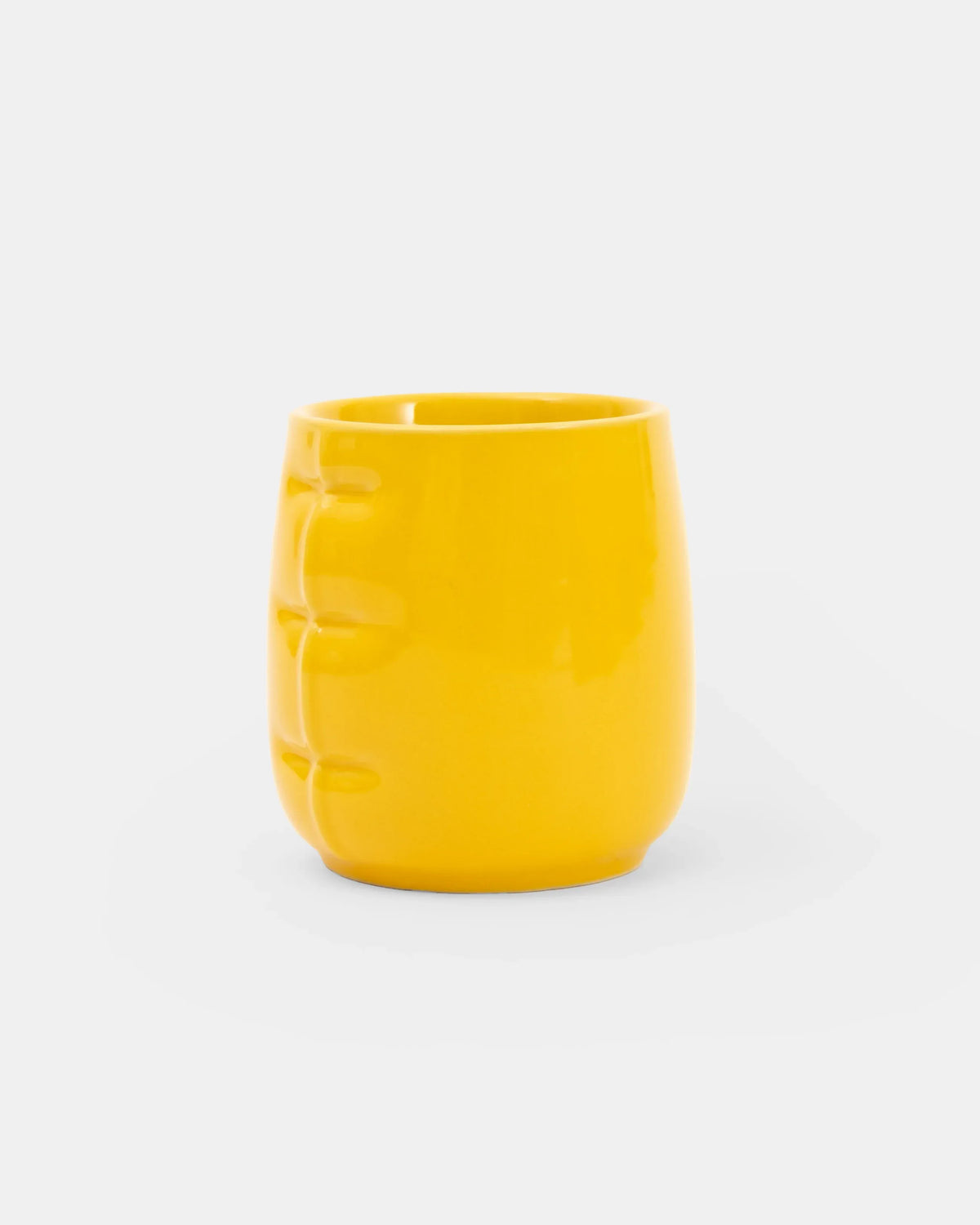 Lot de 2 tasses Lily jaune brillantes en céramique, Home Studyo