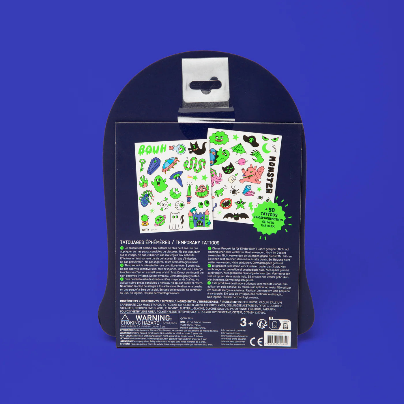 Tattoos Boo ! OMY - Tatouages Phosphorescents dés 3 ans