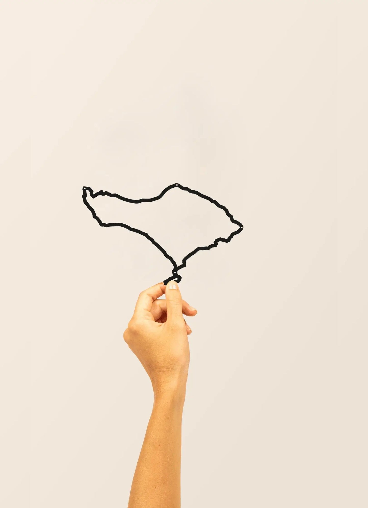 Application sur un mur de la silhouette murale de Bali - The Line