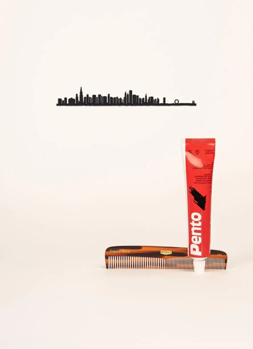 Mini Line Chicago : silhouette en acier noir de la ville par The Line