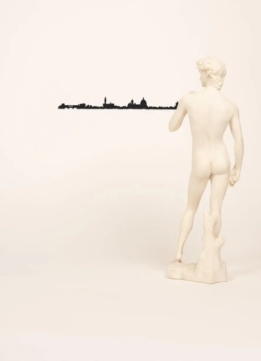 Mini Line Florence : silhouette en acier noir de la ville par The Line