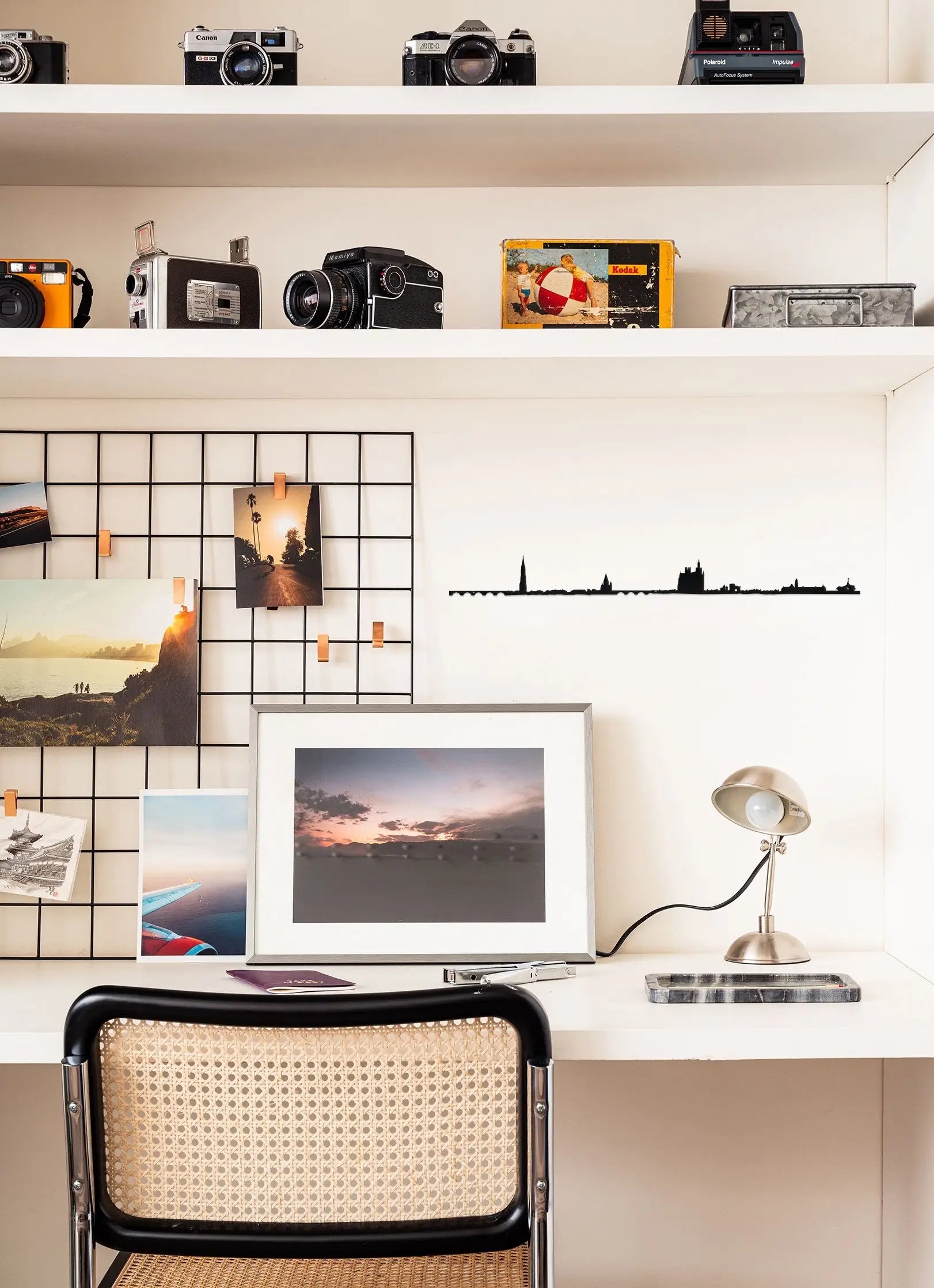 Silhouette murale de Metz dans un bureau