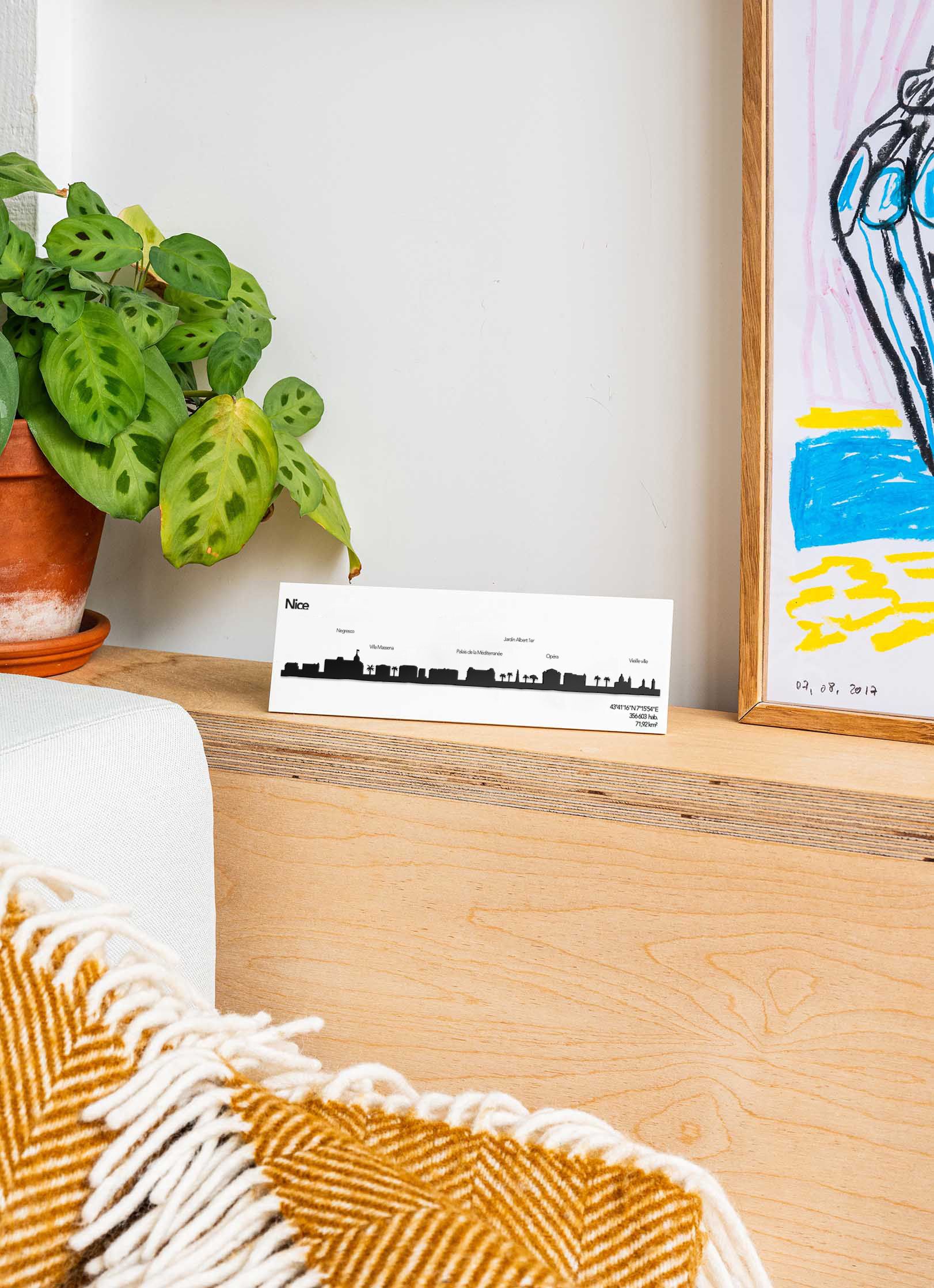 Silhouette acier noir de Nice Mini - 19 cm The Line