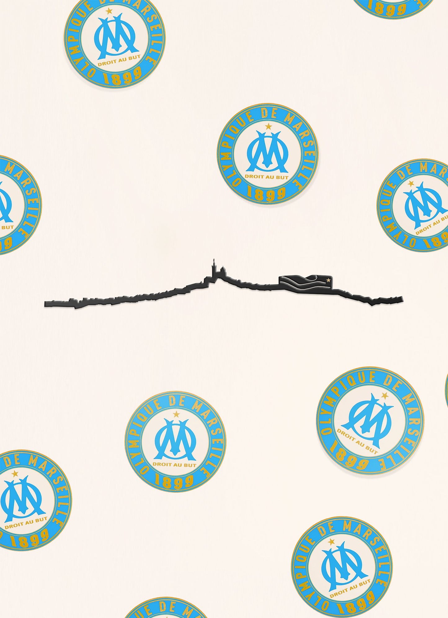 Olympique de Marseille - Noir 19cm - The Line