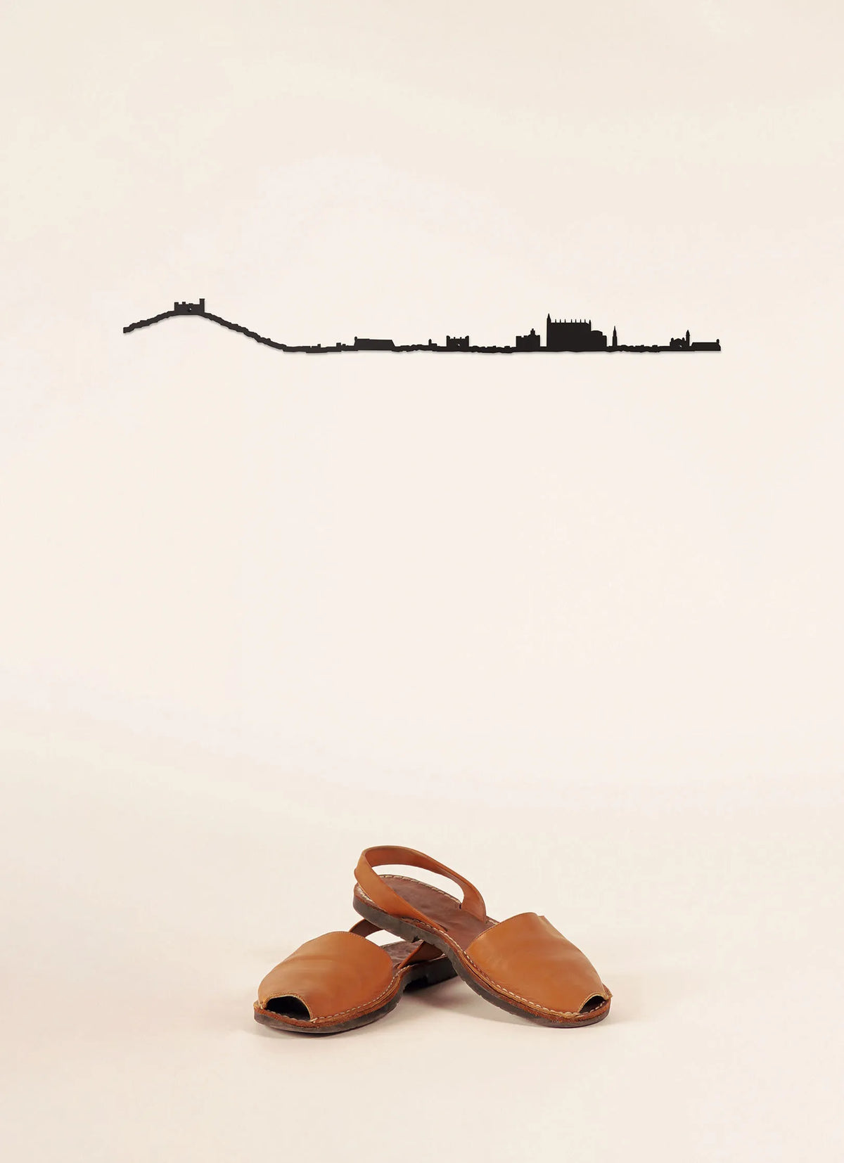 The Line Palma en acier noir de 50 cm