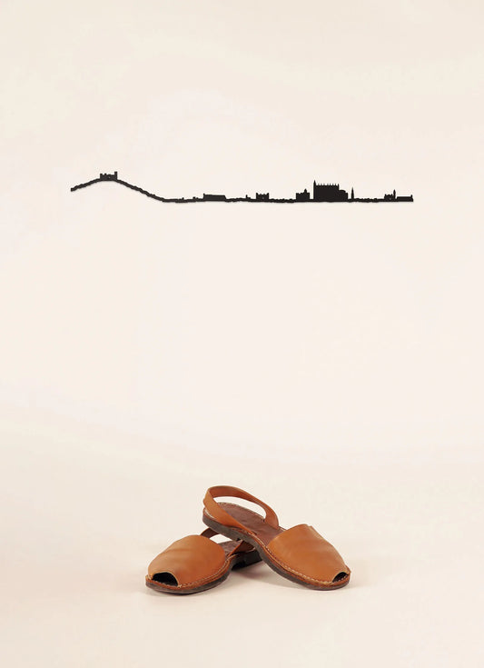 The Line Palma en acier noir de 50 cm